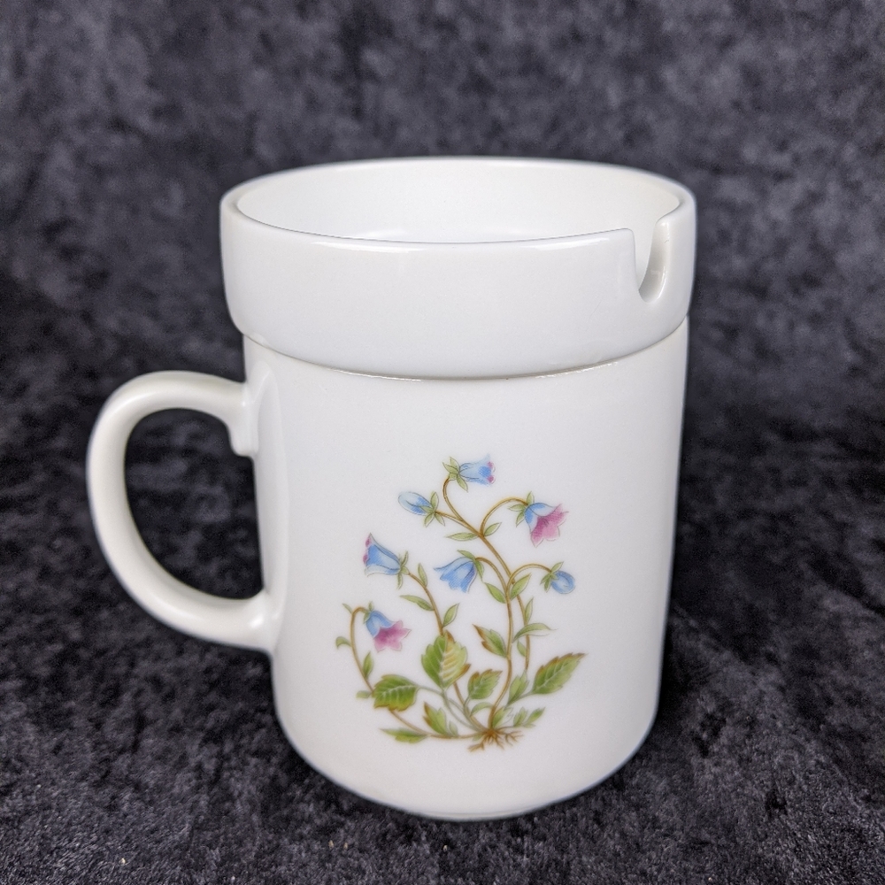 Unique vintage mug with ashtray or teabag rest cover - Picture 1 of 11